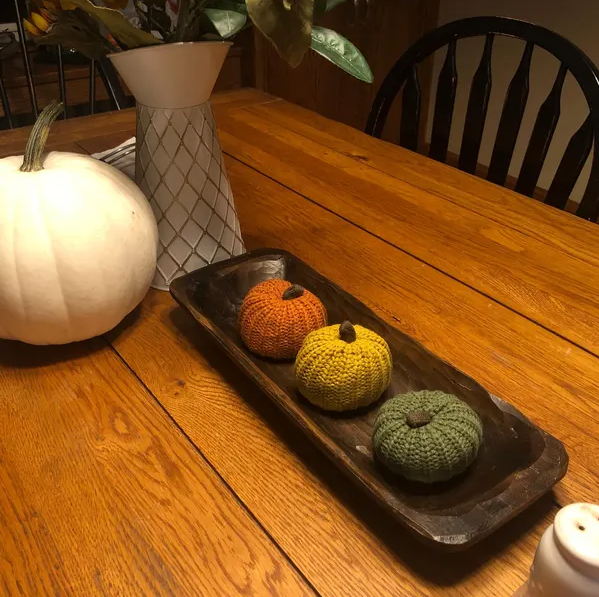 Knit Pumpkins Set of 3