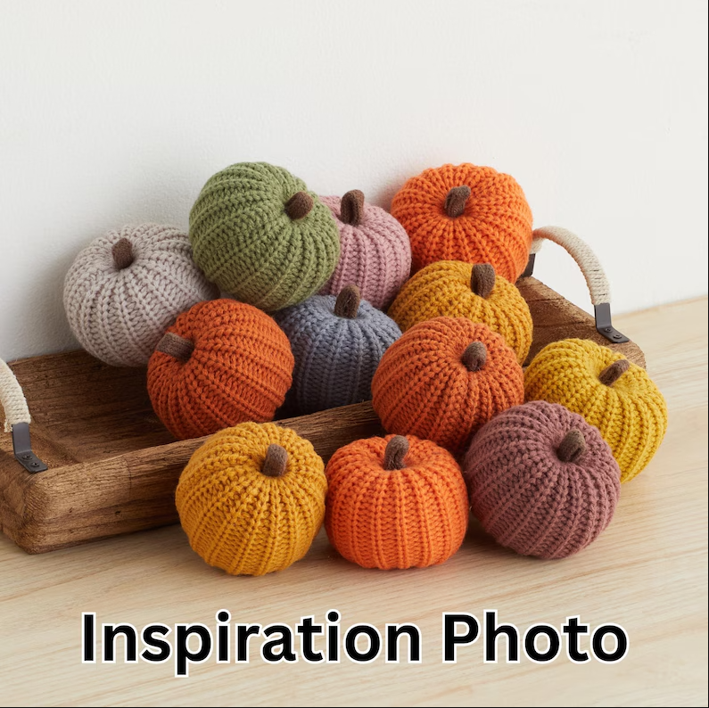 Knit Pumpkins Set of 3