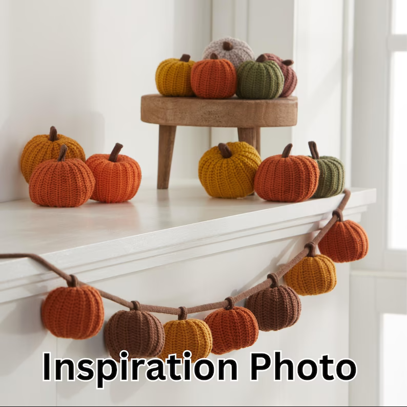 Knit Pumpkins Set of 3